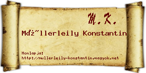 Müllerleily Konstantin névjegykártya